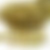 10 perles en verre tchèques losanges beige vert de gris 5x14mm (ptch94) 