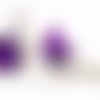 2 breloques émail charms robe violette 32x15mm (bre1) 