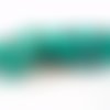 2 perles tubes indonésiennes résine turquoise avec incrustations (pi4) 