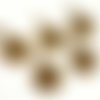 10 breloques ou bélières fleurs bronze 11x15mm(bre69) 