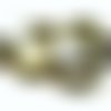 10 perles "cadres" rondes couleur bronze, diamètre 12mm (pm57) 
