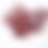 6 perles en verre rondelles, couleur prune, 13mm, (pv74)