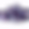 6 perles en verre rondelles, violet lustré, 13mm, (pv84)