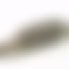 1 grande perle tube en métal argenté vieilli 40x9mm (pm26) 