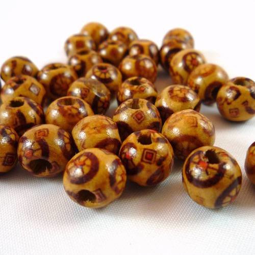 20 perles en bois , 10mm (pb3)