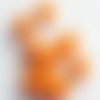 Perles facettes orange 8mm