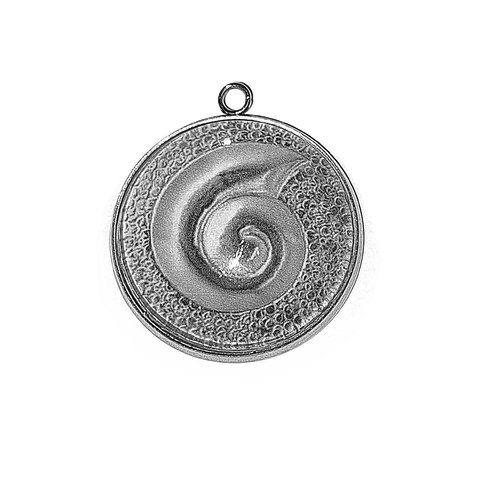 Pendentif en acier inoxydable et cabochon en verre 20 mm