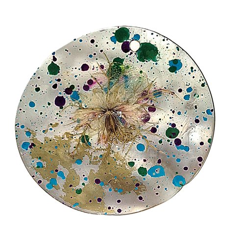 Pendentif rond en nacre
