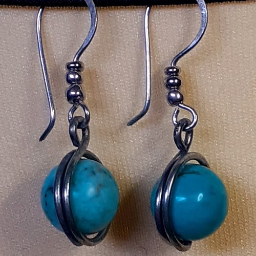 Boucles d'oreilles turquoises