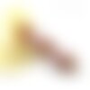 Perles tchèques rectangle et rondelle picasso assortiment en verre pressé rose pale et marron patine lot de 5 perles