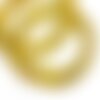 10 perles en verre tchèques picasso rondelles à facettes jaunes et patinées mat 9 x 6 mm