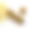 Perles tchèques citrouille, verre pressé, picasso, divers tons mordoré, jaune, beige, marron, 11 x 8 mm, lot de 6