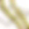 Perle tchèque fleur hawaïenne, verre pressé, vert, contour et incrustation cuivrée, diamètre 8 mm, lot de 8