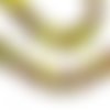 Perles tchèques melons, rondes, verre pressé, semi translucide, divers tons vert clair, cuivré, patine, 8 mm, lot de 10
