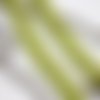 Perle tchèque fleur hawaïenne, verre pressé, vert pistache, incrustation et patine bronze antique, diamètre 8 mm, lot de 8