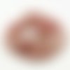 10 x perles en pierre rhodonite rondes couleur saumon 8 mm 