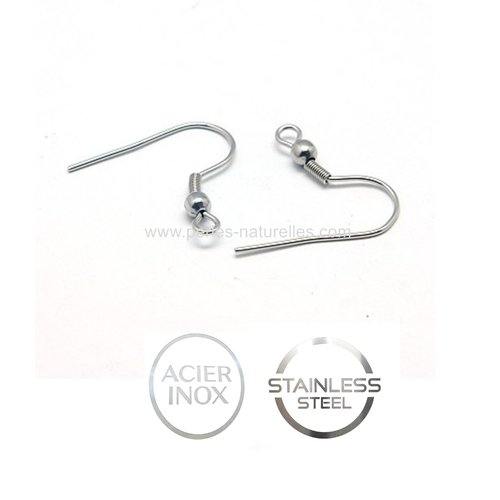 Acier inox - 10/100/1000 crochets d'oreilles