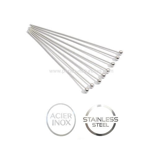 Acier inox - 50mm - 10/100/1000 clous tête boule