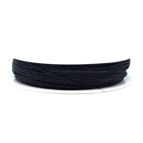 0.5mm - 10m - noir - fil nylon tressé