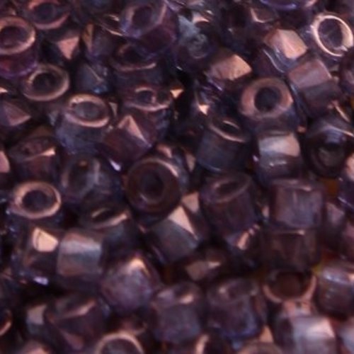 50 perles rondelles verre tchèque de 6 mm purple
