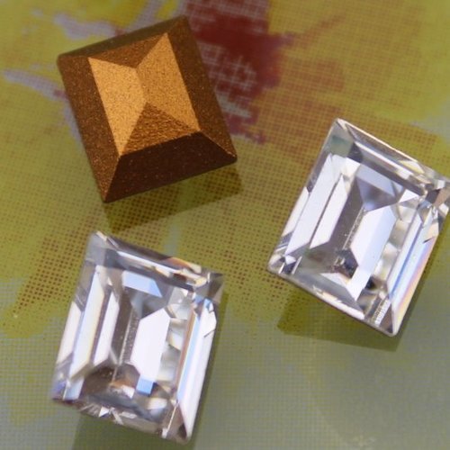 1 cabochon swarovski rectangles octogonale 10x8 mm crystal (art.4510)