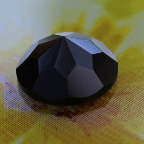 1 cabochon swarovski "diamant" 14 mm black (art.7)