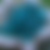 70 perles rondes demi-trou en verre tchèque 6 mm turquoise givre