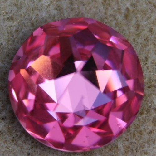 1 cabochon swarovski "diamant" 16 mm rose (art.2020)