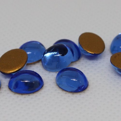 10 cabochons swarovski ovales 10x8 mm sapphire (art.2190/4)