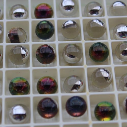 10 perles rondes à coller sans trou swarovski 8 mm (art.4890/1) crystal vitrail medium