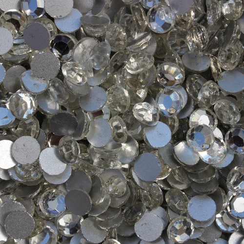 20 cabochons ronds tcheque 8 mm crystal (ss40)