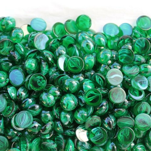 10 cabochons swarovski ronds 8 mm emerald quartz unfoiled (art.2090/4)