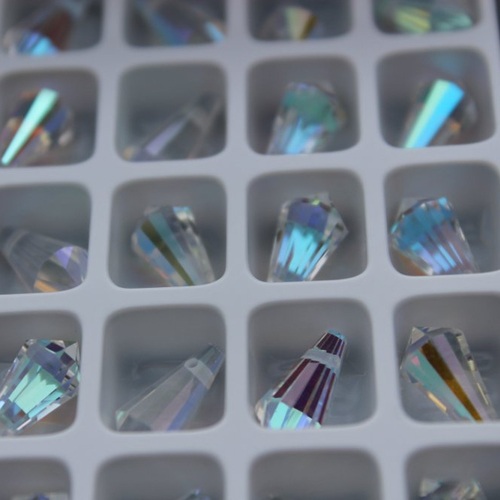 1 pendant goutte en cristal tchèque 13x6,5 mm crystal ab