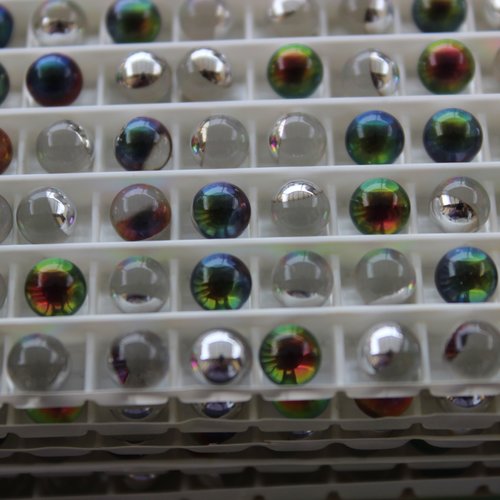 10 perles rondes à coller sans trou swarovski 6 mm (art.4890/1) crystal vitrail medium