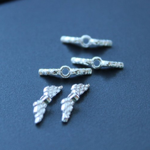 Lot de 20 ailes anges en métal alliage zinc 12 mm