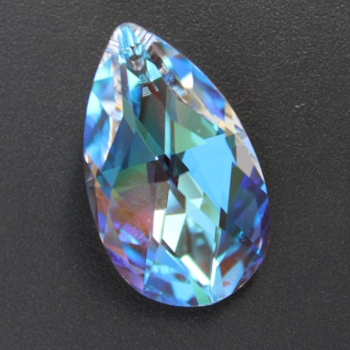 1 pendentif larme swarovski 38x22 mm crystal blue ab (art.8721)