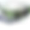 Serre-tête 2015 volutes aluminium bouton de fleur vert ,argenté et noir fait main 