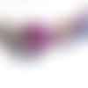 Serre-tête 2015 fleur tissu liberty rose, violet et vert fait main 