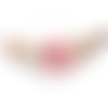 Headband 2016 bouton mamzelle coquette rose et marron fait main 