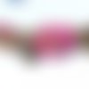 Serre-tête 2016 engrenages bronze et rose fuchsia fait main 