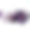Headband fantaisie "fleur"violet, blanc et fuchsia fait main 