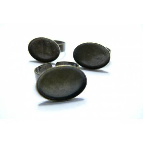 2 pieces bronze horizontale ovale bague 13 par18
