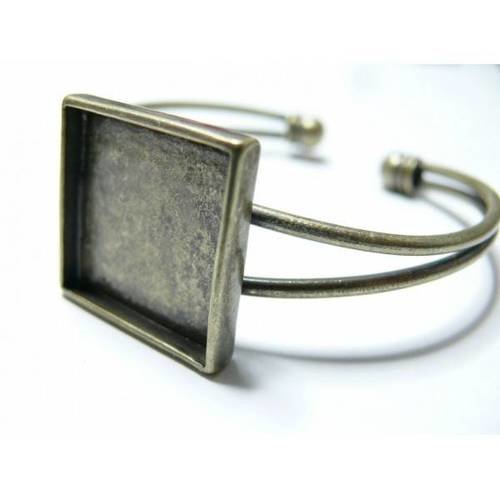 1 bracelet carré modèle double bronze 20mm