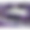 2 perles agate craquelé effet givre violet 10mm