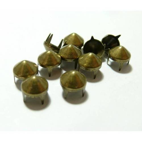 Lot de 50 clous 9mm cones à griffe bronze