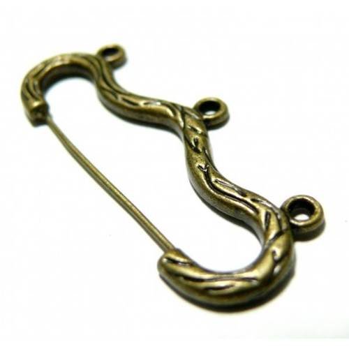 Apprêt bijoux 2 broches multi anneaux p13519 bronze