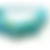Apprêt 2 magnifiques rondelles verre facetté 2j2205 turquoise