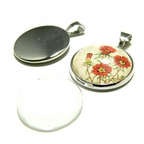 20 pièce 10 pendentif 20mm qualité attache triangle pp et 10 cab
