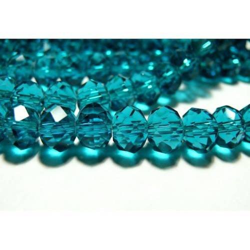 1 fil de 70 rondelles 8 par 10mm crystal imitation swarovski 2j1625, indicolite