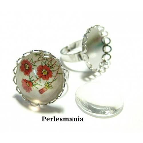 20 pièces: 10 bagues vague 20mm pp b19282 et 10 cabochons en 20mm